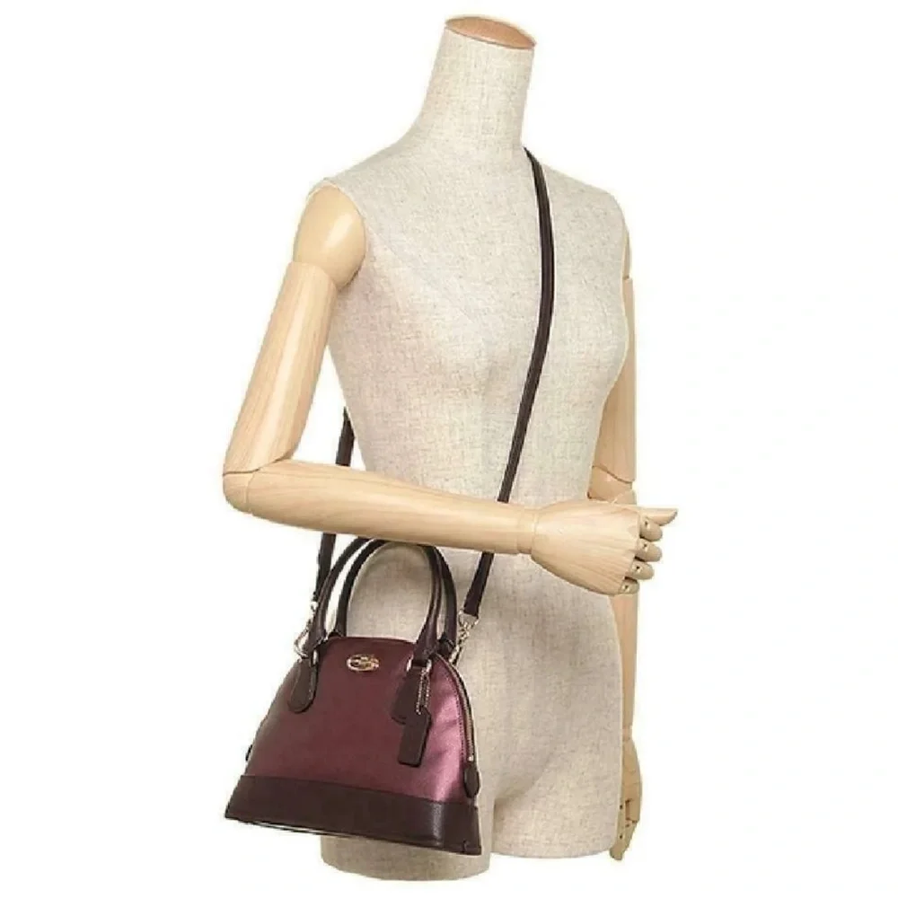 Coach OxBld Metallic Cherry MINI CORA DOME SATCHEL, NWT - Picture 5 of 6